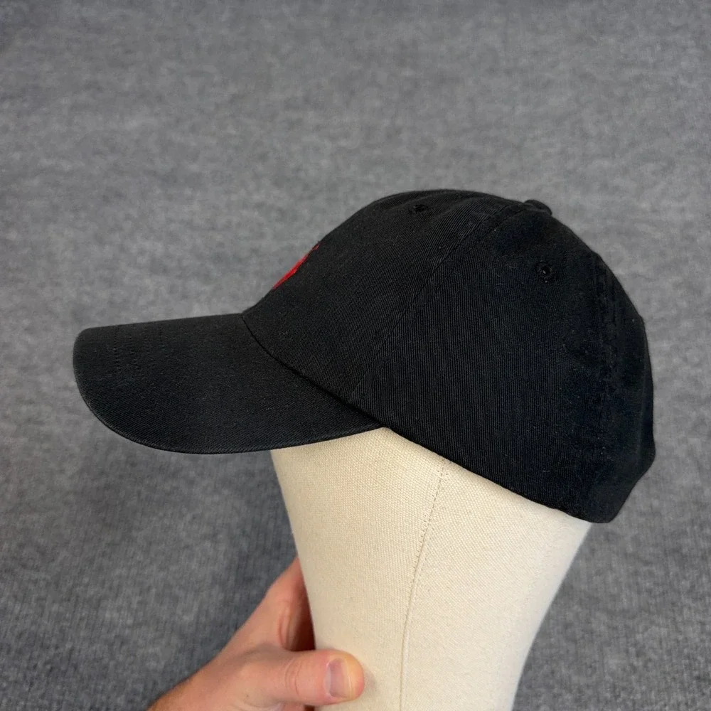 Polo Ralph Lauren Dad Hat Cap Strap Back Strapback Black Red Pony Logo Bred